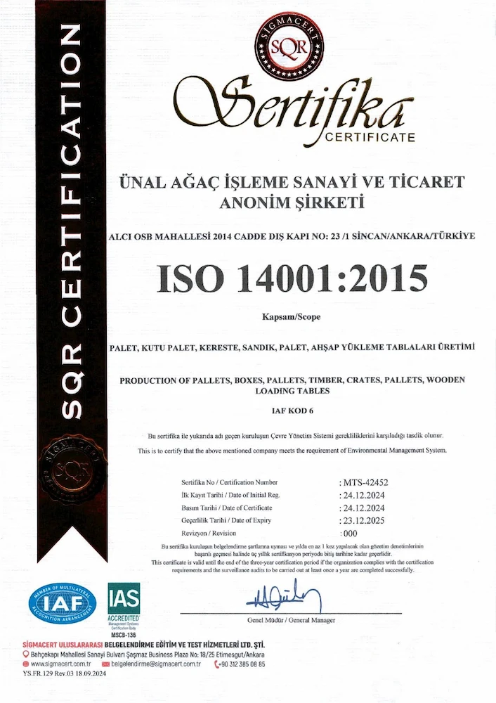 ÜNAL AĞAÇ 9001-14001-45001-2
